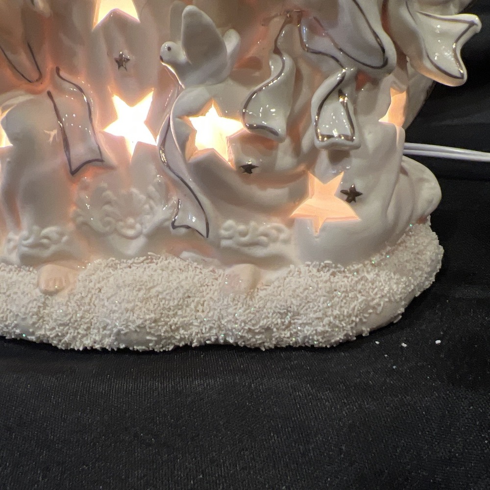 Vtg- Angel Bisque  Gold Accent Light‎ by JC Penney Home Collection - Christmas - Picture 7 of 16
